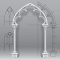 Gothic arch Royalty Free Stock Photo