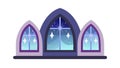 Gothic Arch Windows, Architectural Detail, vector design Generative AI Royalty Free Stock Photo
