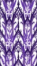 Gothic Arches and Lavender Floral Seamless Pattern Royalty Free Stock Photo
