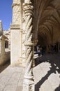 Gothic Architectural Cloister details from Jeronimos Monastery building in Belem district of Lisbon