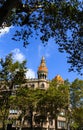 Barcelona Architecture Beyond Trees Royalty Free Stock Photo