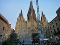 The gothic Barcelona Cathedral Holy Cross and Saint Eulalia