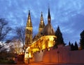 Gothic Basilica Night Prague