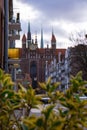 Gothic Bazylika Mariacka church Saint Mary cathedral in City hall Ancient architecture of old town in Gdansk Poland Royalty Free Stock Photo