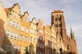 Gothic Bazylika Mariacka church Saint Mary cathedral in City hall Ancient architecture of old town in Gdansk Poland Royalty Free Stock Photo