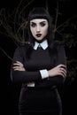 Gothic brunette girl Royalty Free Stock Photo