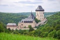 Gothic castle Karstejn, Czech republic with forest Royalty Free Stock Photo