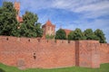 Gothic castle in Malbork Poland, built by the Teutonic Order, the seat of the great masters of the Teutonic Order Royalty Free Stock Photo