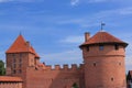 Gothic castle in Malbork Poland, built by the Teutonic Order, the seat of the great masters of the Teutonic Order Royalty Free Stock Photo