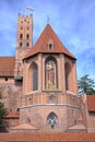 Gothic castle in Malbork Poland, built by the Teutonic Order, the seat of the great masters of the Teutonic Order Royalty Free Stock Photo