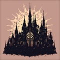 Gothic Castle Silhouette: Elegant Design for Your Brand