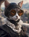Gothic Cat in Sunglasses Royalty Free Stock Photo
