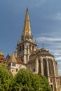 Gothic cathedral in the centre of Autun medieval town