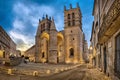 Cathedral of Saint Peter at dusk in Montpellier, France