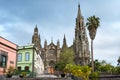 Gothic cathedral of San Juan Bautista in Arucas, Gran Canaria, S Royalty Free Stock Photo