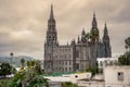 Gothic cathedral of San Juan Bautista in Arucas. Gran Canaria, S Royalty Free Stock Photo