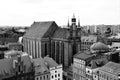 Aerial view of the historical district of Torun old town. Poland Royalty Free Stock Photo