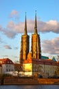 Gothic Cathedral in Wroclaw, Poland Royalty Free Stock Photo