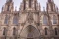 Gothic Catholic Cathedral in Barcelona, Catalonia, Spain