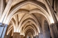 Gothic ceiling of main hall in Conciergerie in Paris