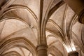 Gothic ceiling of main hall in Conciergerie in Paris