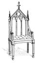 Gothic chair hand drawn Royalty Free Stock Photo