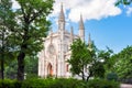 Gothic chapel in Alexandria park, Saint Petersburg, Russia Royalty Free Stock Photo