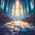 Gothic Chapel Illustration - Exquisite Interior Design for Architectural Projects