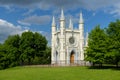 Gothic chapel in Park Aleksandriya in Peterhof near Saint-Petersburg, Russia Royalty Free Stock Photo