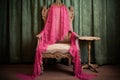 gothic chasuble draped over antique chair Royalty Free Stock Photo