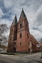 Gothic church with belfries Royalty Free Stock Photo