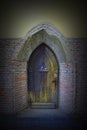 Gothic church entrance Royalty Free Stock Photo