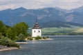 Gothic church Havranok at Lake Liptovska Mara, Slovakia Royalty Free Stock Photo