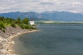 Gothic church Havranok at Lake Liptovska Mara, Slovakia Royalty Free Stock Photo