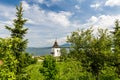 Gothic church Havranok at Lake Liptovska Mara, Slovakia Royalty Free Stock Photo