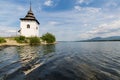 Gothic church Havranok at Lake Liptovska Mara, Slovakia Royalty Free Stock Photo