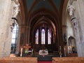 Gothic church interior Royalty Free Stock Photo
