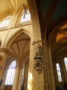Gothic church interior detail. Royalty Free Stock Photo