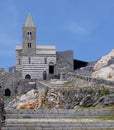 Gothic church in italian seaside village Royalty Free Stock Photo