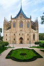 Gothic church landmark, Saint Barbara cathedral - Sv. Svata Barbora in city of Kutna Hora Royalty Free Stock Photo