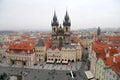 Gothic Church of Mother of God in front of Tyn in Old Town Square in Prague, Czech Republic Royalty Free Stock Photo
