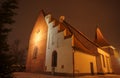 Gothic church in the night Royalty Free Stock Photo