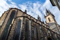 Gothic Church of Our Lady before Tyn, Old Town square, Prague, Czech Republic, sunny day Royalty Free Stock Photo