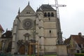A gothic church in the small village in France Royalty Free Stock Photo