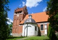 Gothic church of St. Anthony Abbot (Antoniego Opata) in Wozlawki, Warmia, Poland Royalty Free Stock Photo