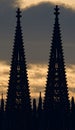 Gothic church towers at dawn Royalty Free Stock Photo