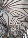 Gothic cloister canopy of Malbork castle in Poland Royalty Free Stock Photo