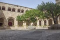 Gothic Cloister of Convent of San Benito de Alcantara, Caceres, Spain Royalty Free Stock Photo