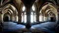 Gothic Cloister Courtyard Royalty Free Stock Photo