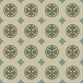 Gothic Cross in the circle seamless pattern. Popular motiff in Medieval european and Byzantine art.